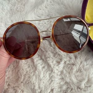 Women’s Gucci Sunglasses round, tortoiseshell with case